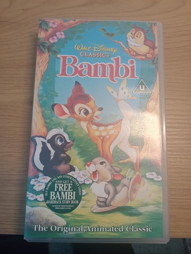 Bambi vhs disney classic video - vhs,