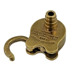 NO KEY Antique Padlock WORMALD 1925 ST ANNES Brass 2" Height - NO KEY P750
