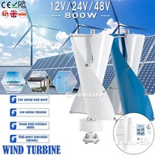 Vertical Axis Wind Turbine Generator 800W Power Windmill 12V 24V 48V Controller