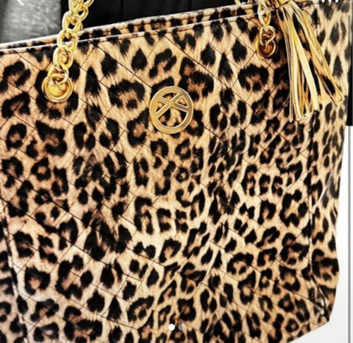 Leopard print shoulder - , bag
