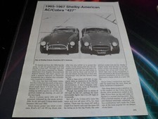 1965-1967 Shelby-American AC/Cobra "427" & 1965 Shelby-Mustang GT-350 "R" Code
