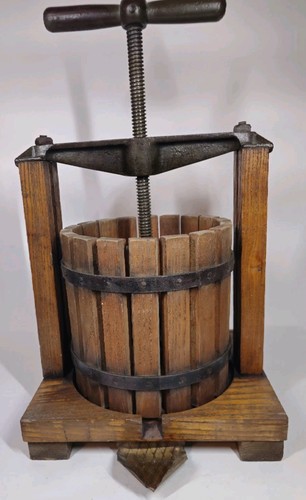 Vintage fruit wine press - press, wood