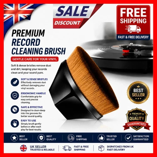 Vinyl record cleaning brush - record,