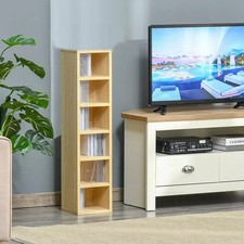 Wooden CD/DVD Media Storage Rack Game Bookshelf Storage Rack Can Hold 102 Cds