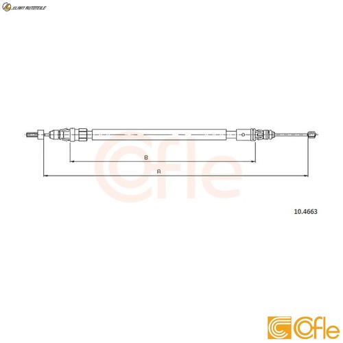 Cable parking brake - parking, 92/10/4663