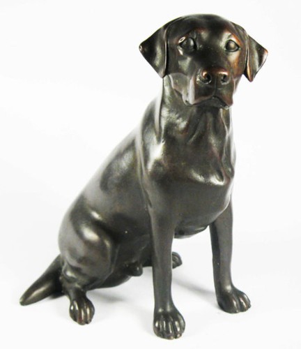 Labrador bronze figurine - labrador,