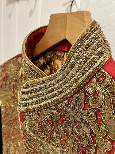 Men red gold - men’s, embroidered
