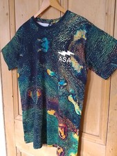 Abandon Ship Apparel Size Large Abstract Printed Tshirt Tee Butterfly Marbled