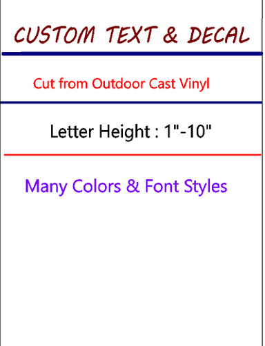 Custom text vinyl - custom, lettering
