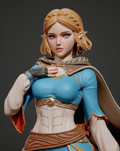 Princess zelda statue - statue, 3d