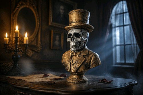 Skull gentleman bust - , gothic
