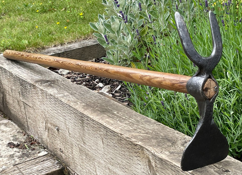 Vintage garden prong mattock - vintage,