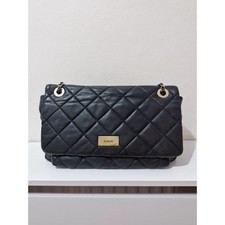 DKNY Black Quilted Leather