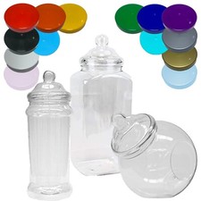 Large Plastic Storage Jars x3