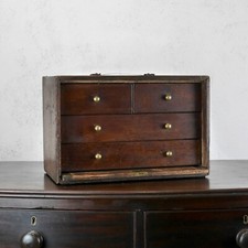Vintage Antique Engineers Toolmaker Cabinet Tool Box Drawers with Front #102638