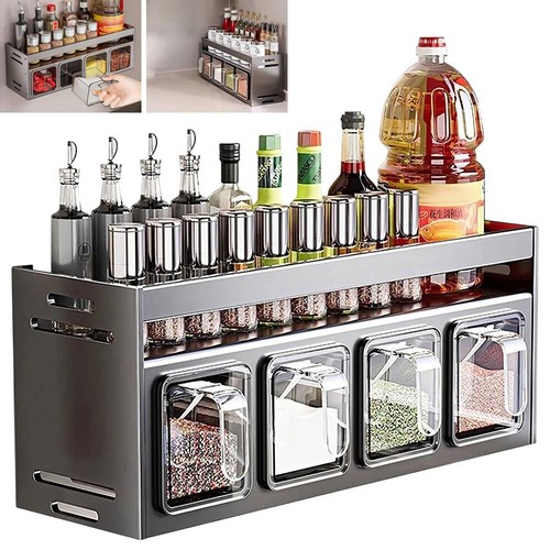 Spice herb jar rack holder - spice,