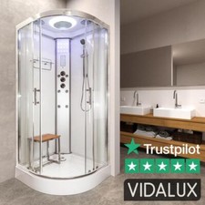 Vidalux Shower Cabin Enclosure Cubicle No Steam 900 x 900 Quadrant BEST BRAND