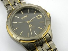 Seiko 5M42-0A20 Men's Kinetic Titanium Watch - 100m