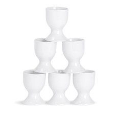 6x Classic White Egg Cups