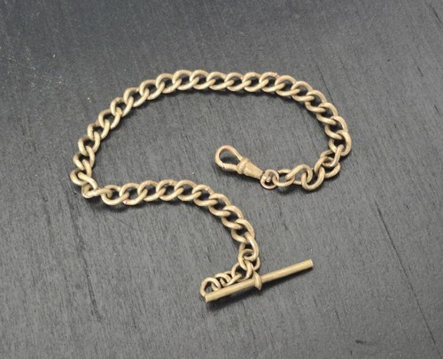 Antique brass albert chain - brass,