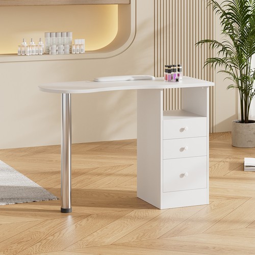 White manicure nail table - white,