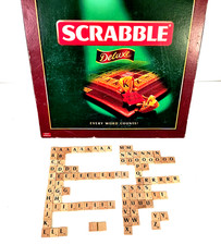 Scrabble Deluxe Original Wooden A - Z Letter Tiles Choose Your Exact Tile