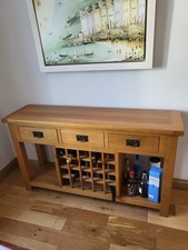 Solid Oak Sideboard with Wine