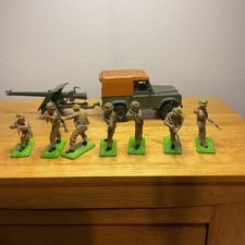 Britains Landrover Defender with BAT Gun and a set of converted British infantry