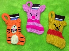 KNITTING PATTERN- Winnie the Pooh inspired Christmas 8 cms stocking decoration