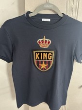 Dolce & Gabbana D&G King Dark Blue T Shirt age 10  
