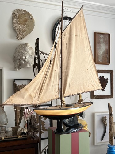 Beautiful model yacht brass - model,