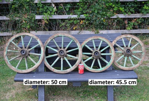 Set vintage old wooden - of,