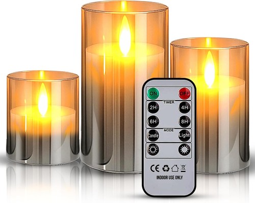 Glass led candles - led,