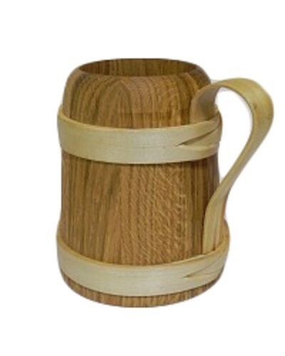 Wood oak beer mug - wood,