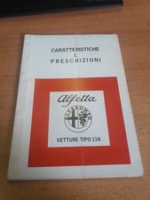 ALFA ROMEO ALFETTA 116 05 / 1974  CATALOGO MANUALE CARATERISTICHE E PRESCRIZIONI