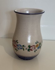 D’AMORE VIETRI Ceramic Vase Hand Made  In Italy 50’s Floral Multicoloured 8” VTG
