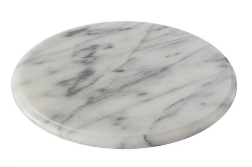 Carrara marble rotating tray - marble,
