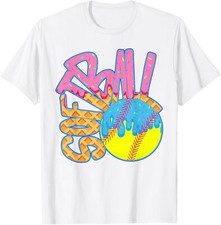 Softball Drip For Ice Cream Drip Youth Softball T-Shirt