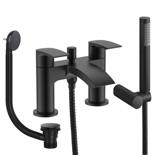 Sleek matt black waterfall - matt,