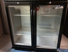 Glacial GBC2 208L Commercial Back Bar Cooler Fridge Double Glass Door 