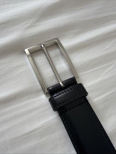 Prada black leather - belt, 105