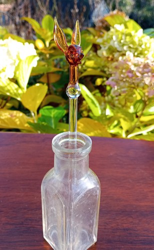Vintage glass deer shaped - vintage,