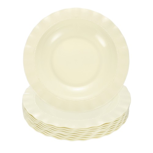 Scalloped plastic cream - scalloped,