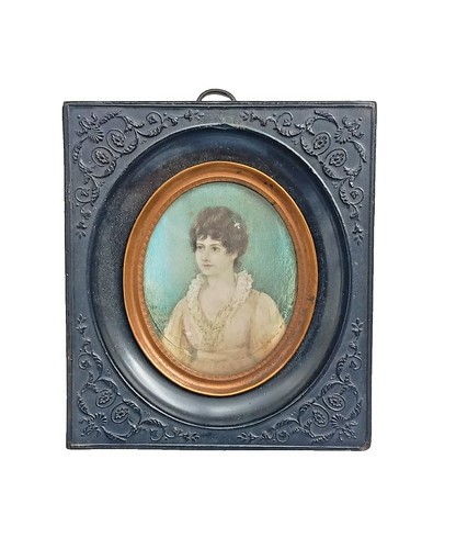 Antique 19th pastel portrait - antique,