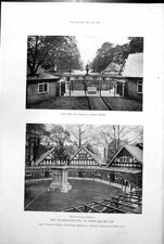 Antique Print Washington Inn St James' Square Octagonal Gardens North 1918 20th