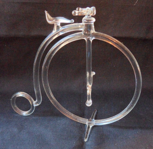 Delicate glass penny farthing - penny,