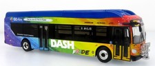 NFI Xcelsior XN40 Transit Bus: DASH Pride Livery 1:87 (HO) Diecast Model Bus