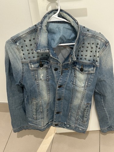 Zara studded denim jacket - zara,