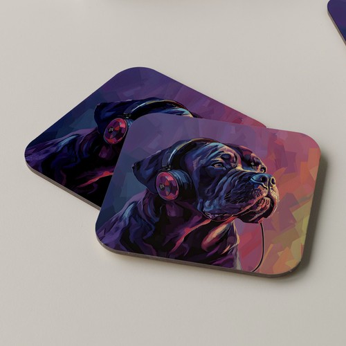 Neapolitan mastiff coaster - mastiff,