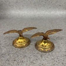 Vintage Car Bonnet Badge Winged Bird Albatross Brass Tone